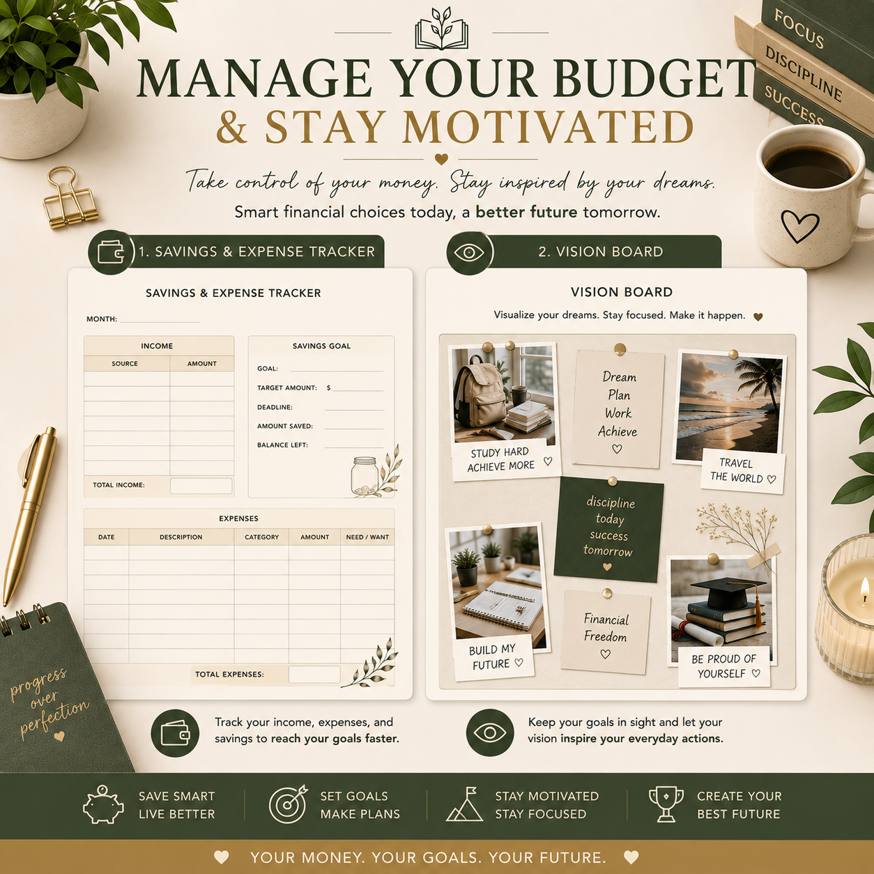 Premium Student Planner | 20-Page Printable PDF | Academic Planner | Digital Download | Study Organizer