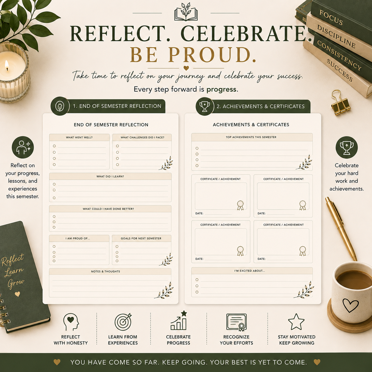 Premium Student Planner | 20-Page Printable PDF | Academic Planner | Digital Download | Study Organizer