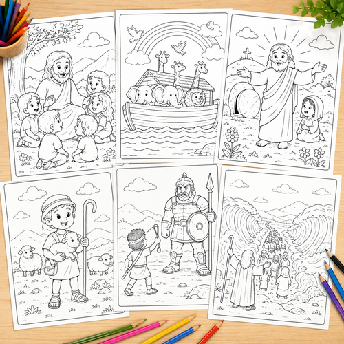 My First Bible Colouring Book – 25 Bible Stories for Kids