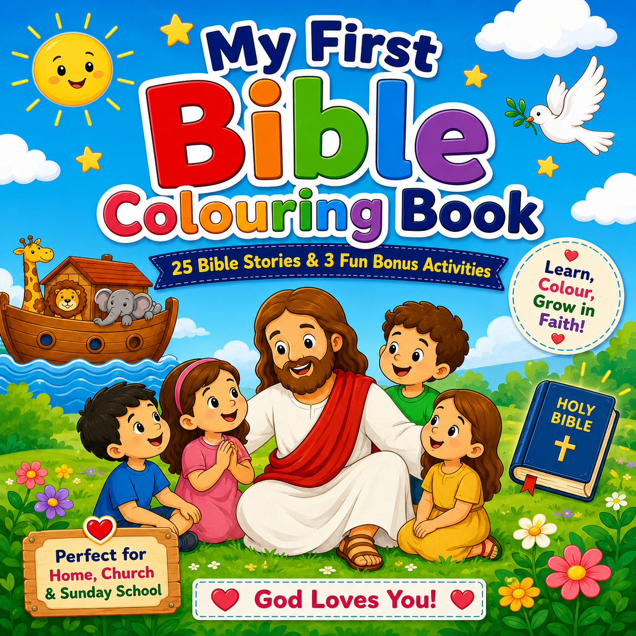 My First Bible Colouring Book – 25 Bible Stories for Kids