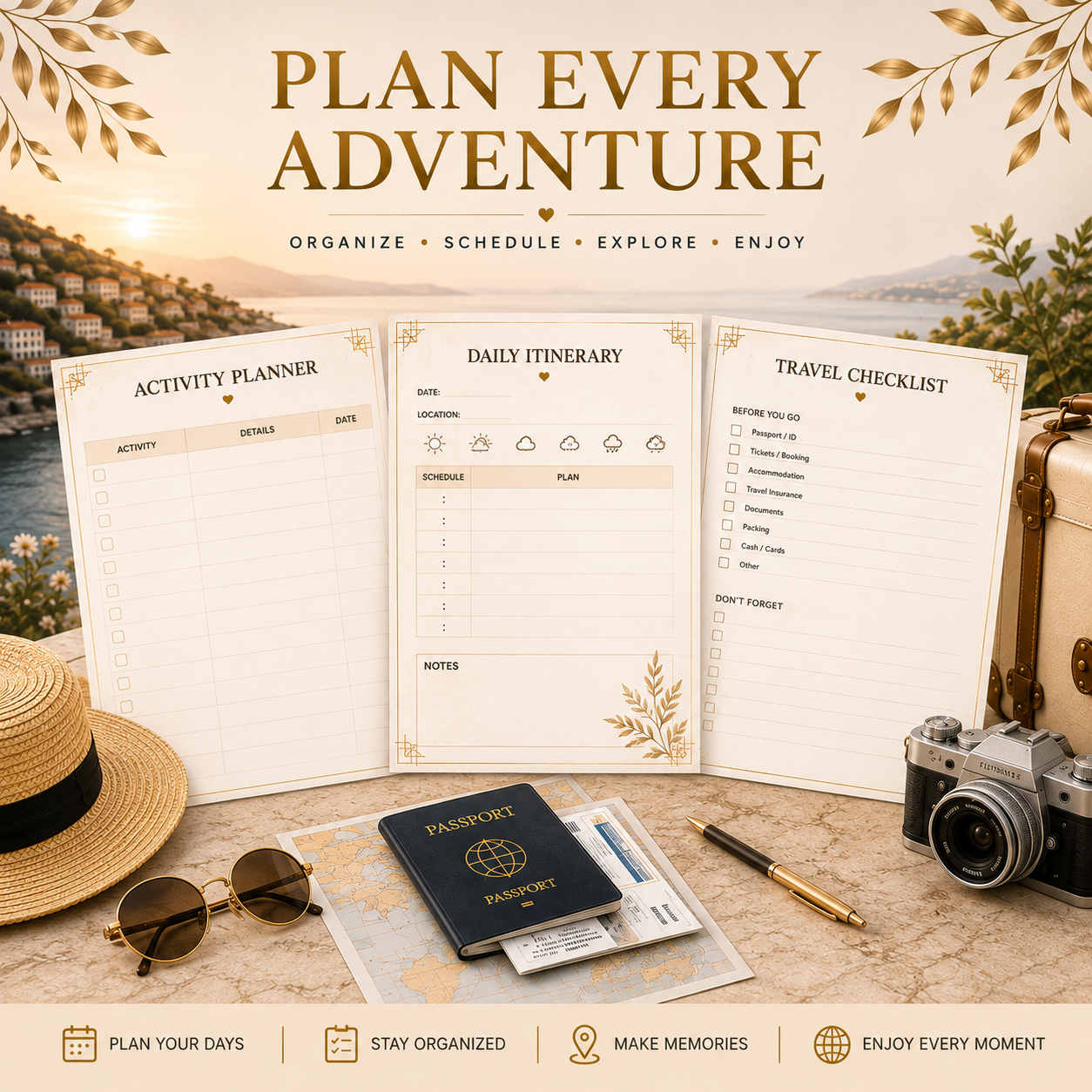 Luxury Travel Planner | Printable PDF | Instant Download