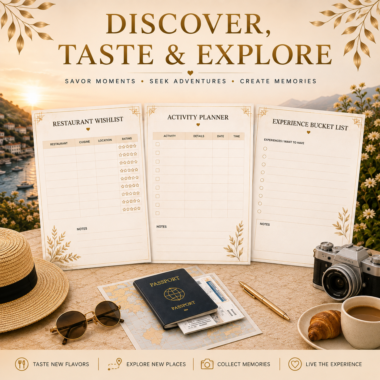 Luxury Travel Planner | Printable PDF | Instant Download
