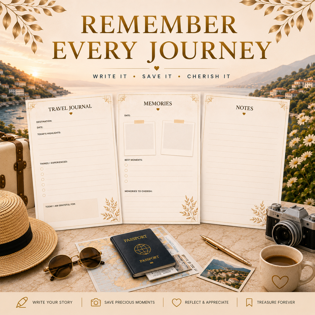 Luxury Travel Planner | Printable PDF | Instant Download
