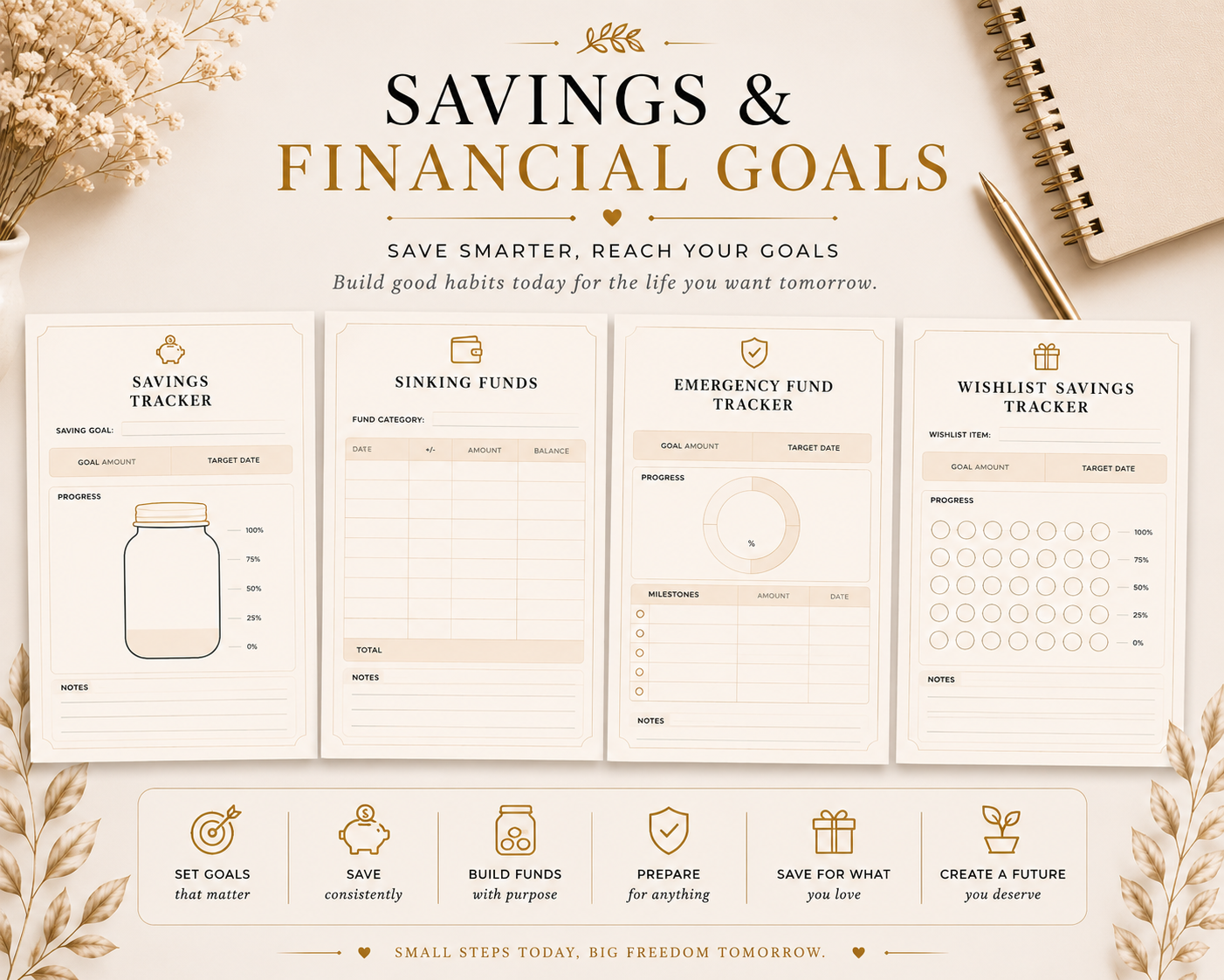 Finance Planner | Printable Budget Planner | Digital PDF | Instant Download