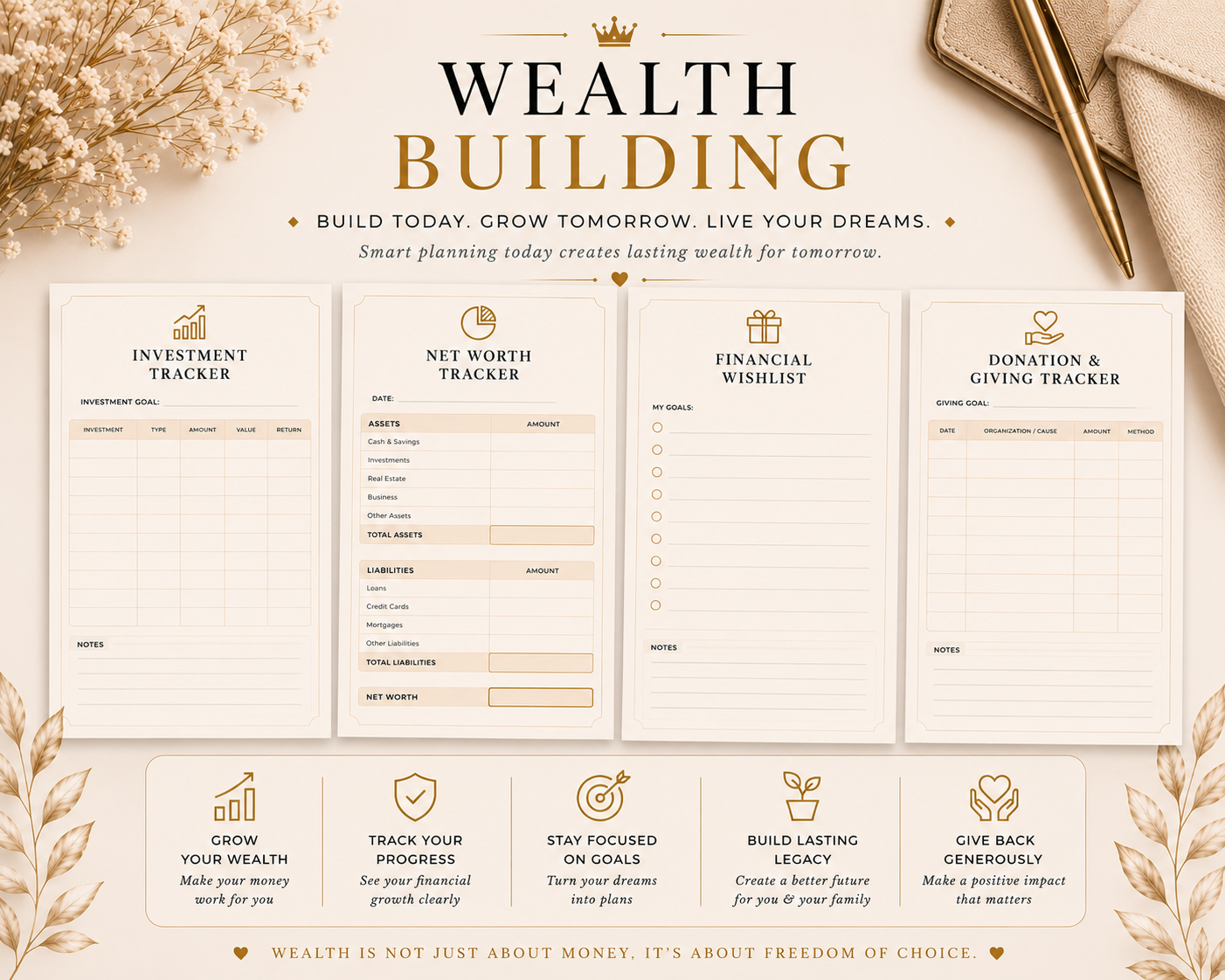 Finance Planner | Printable Budget Planner | Digital PDF | Instant Download