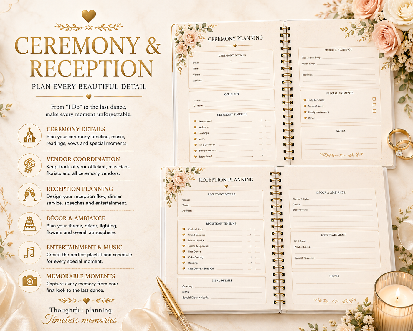 Ultimate Wedding Planner | Printable Wedding Binder | Digital Wedding Planner PDF | Wedding Organizer | Wedding Checklist | Instant Download