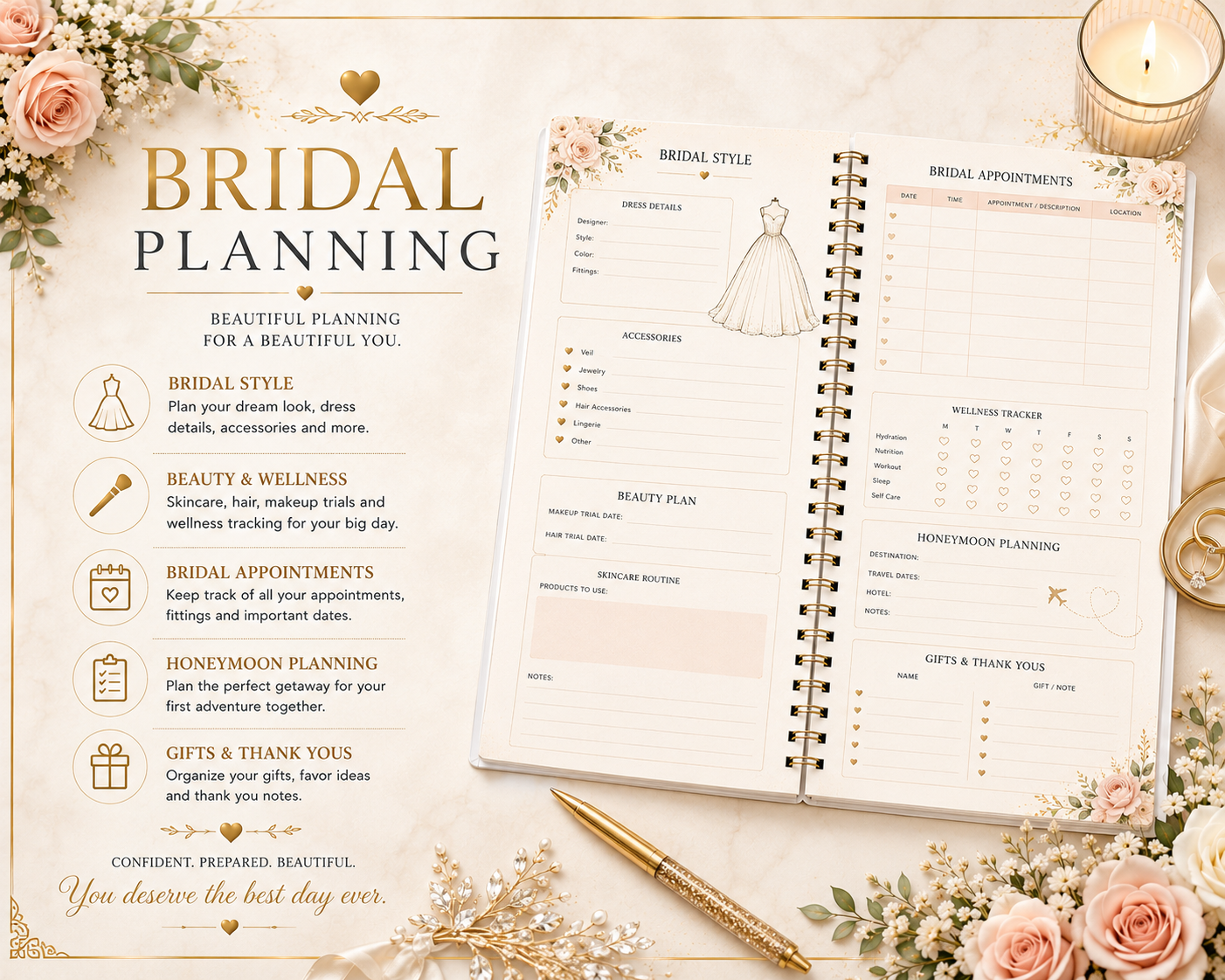 Ultimate Wedding Planner | Printable Wedding Binder | Digital Wedding Planner PDF | Wedding Organizer | Wedding Checklist | Instant Download